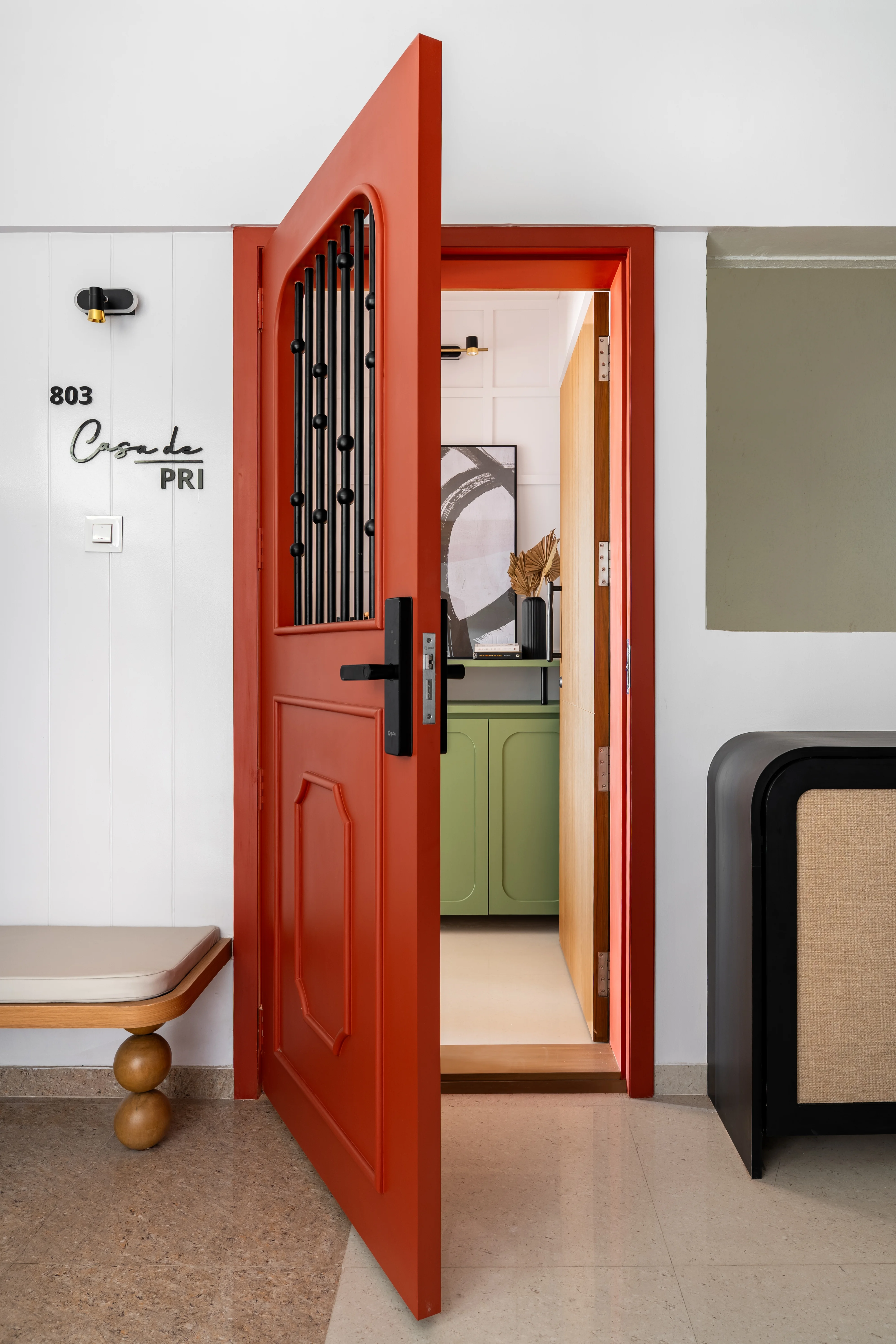Studio Raama — warm living space, residential interior design, Pune