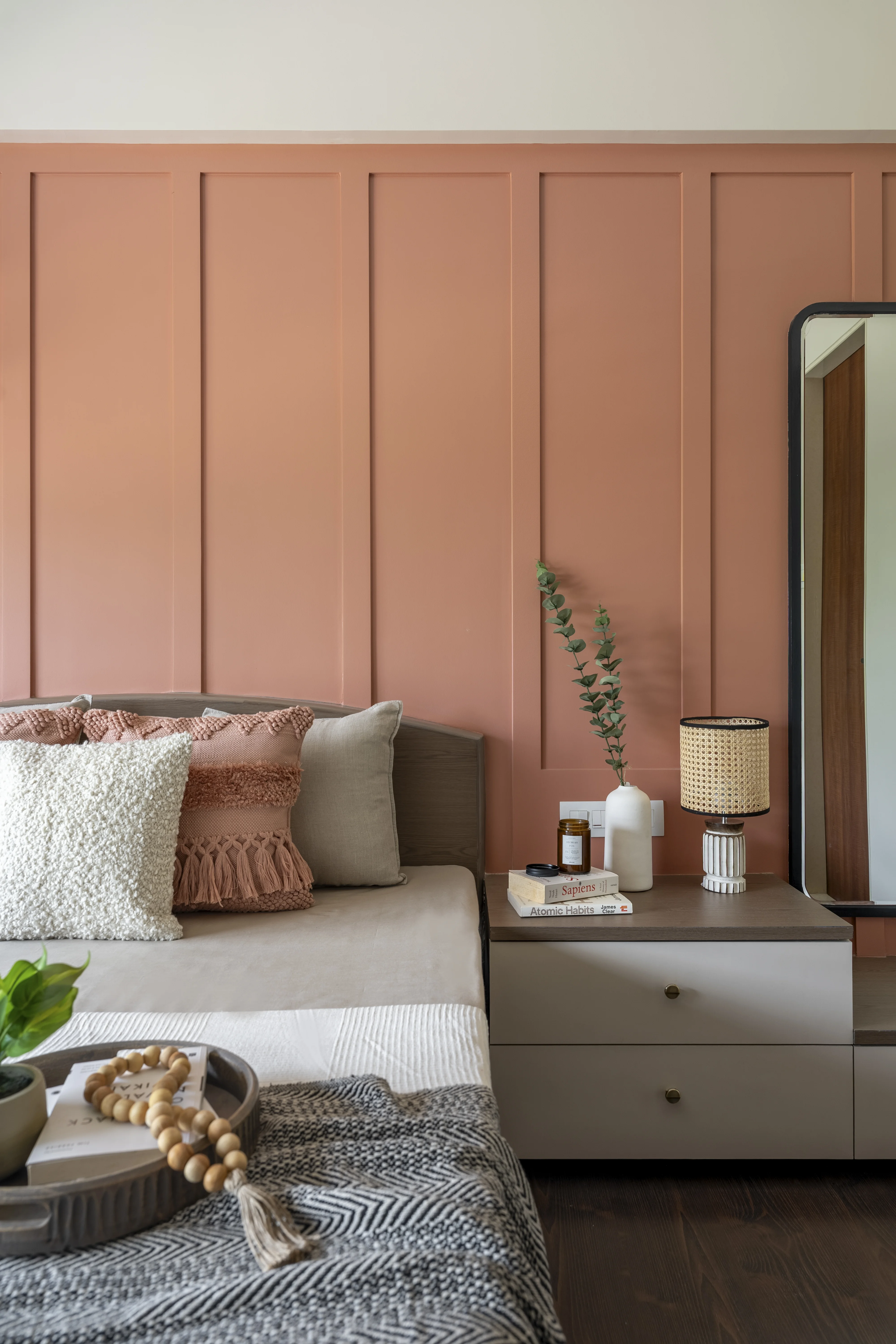 The Bohemian Edit — Boho living room with layered textures and natural elements, studio raama, Pune
