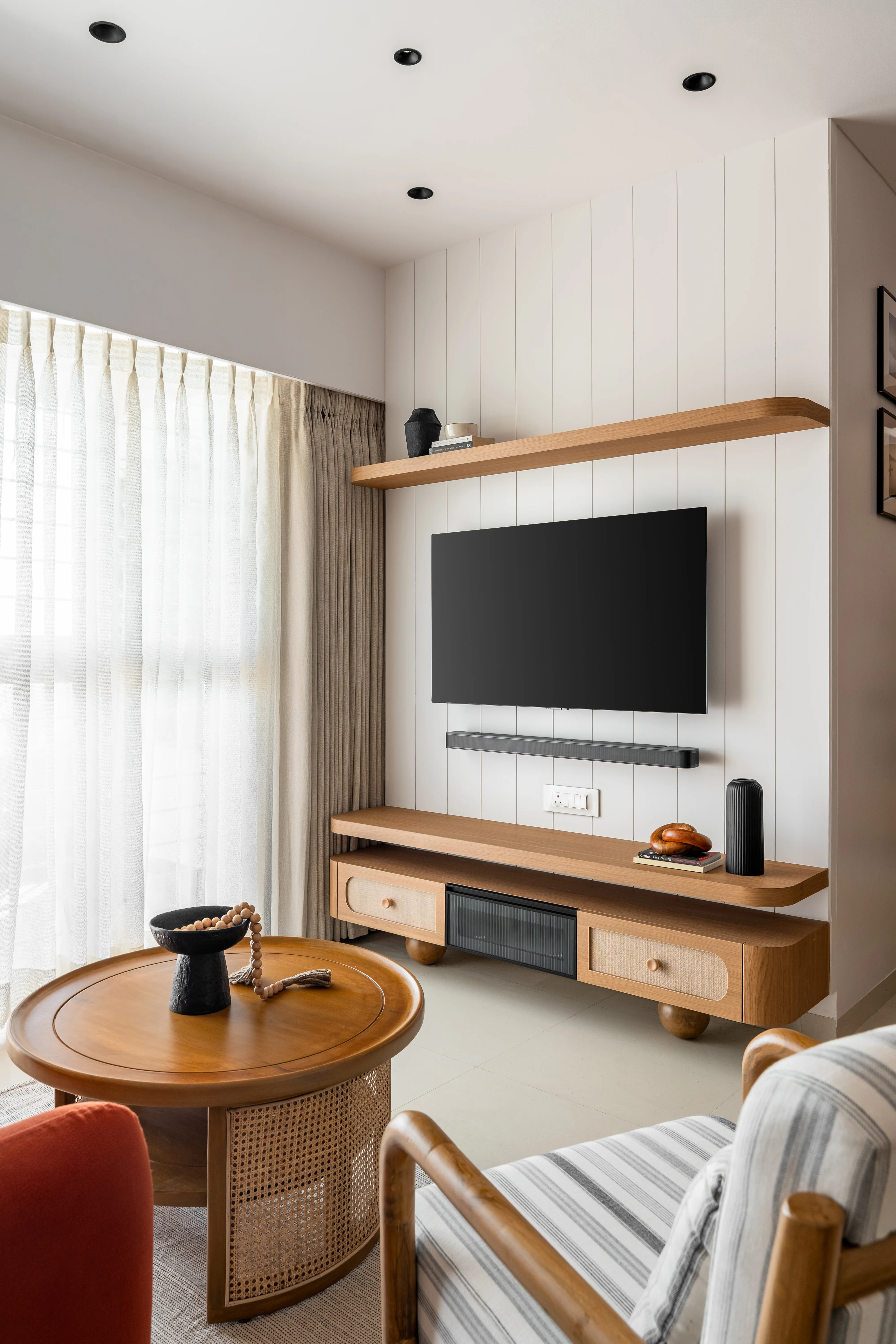 The Calm Nest — Interior detail, restful and refined finish, studio raama, Pune