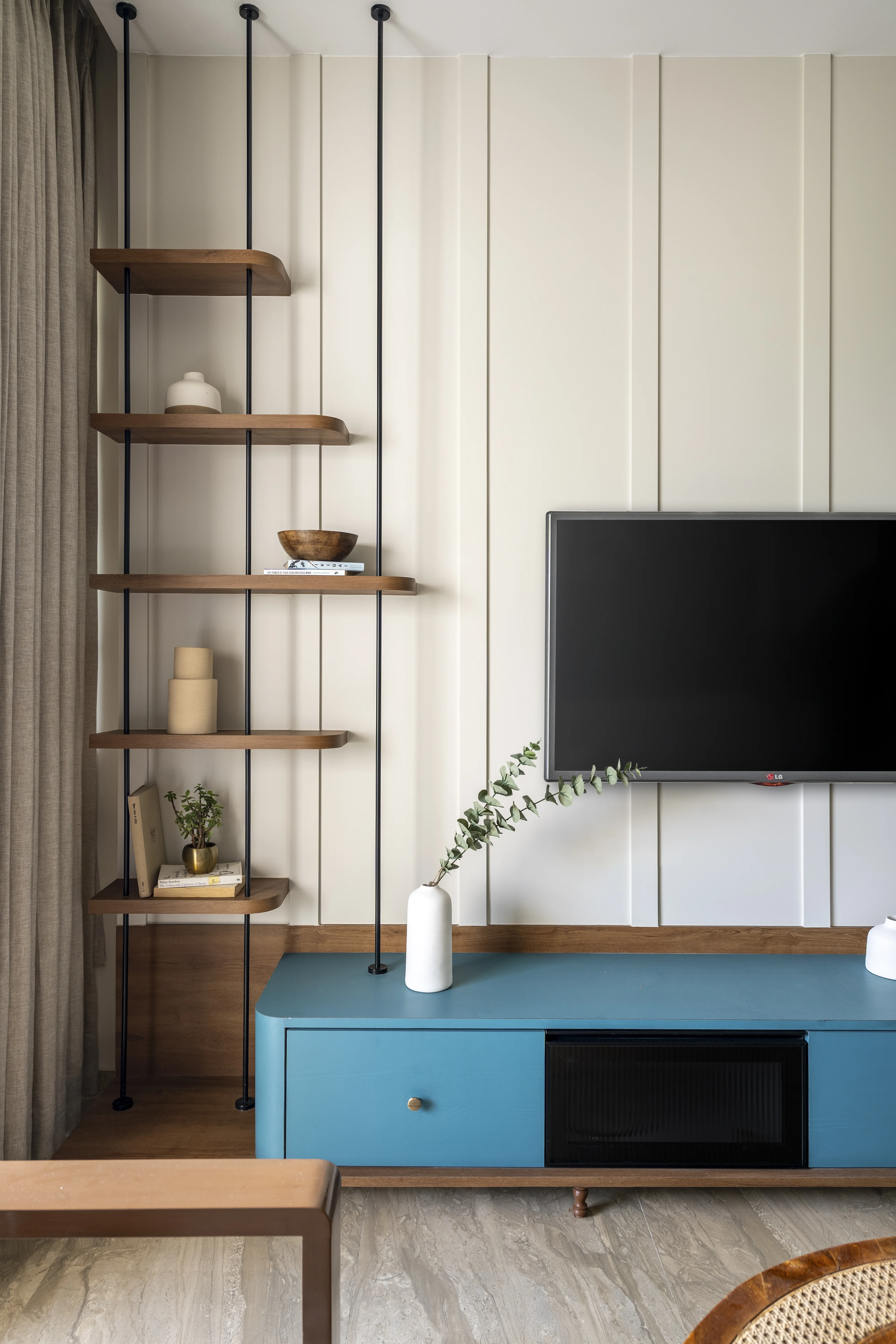 The Earthy Abode — Grounded interior with natural textures, studio raama, Pune